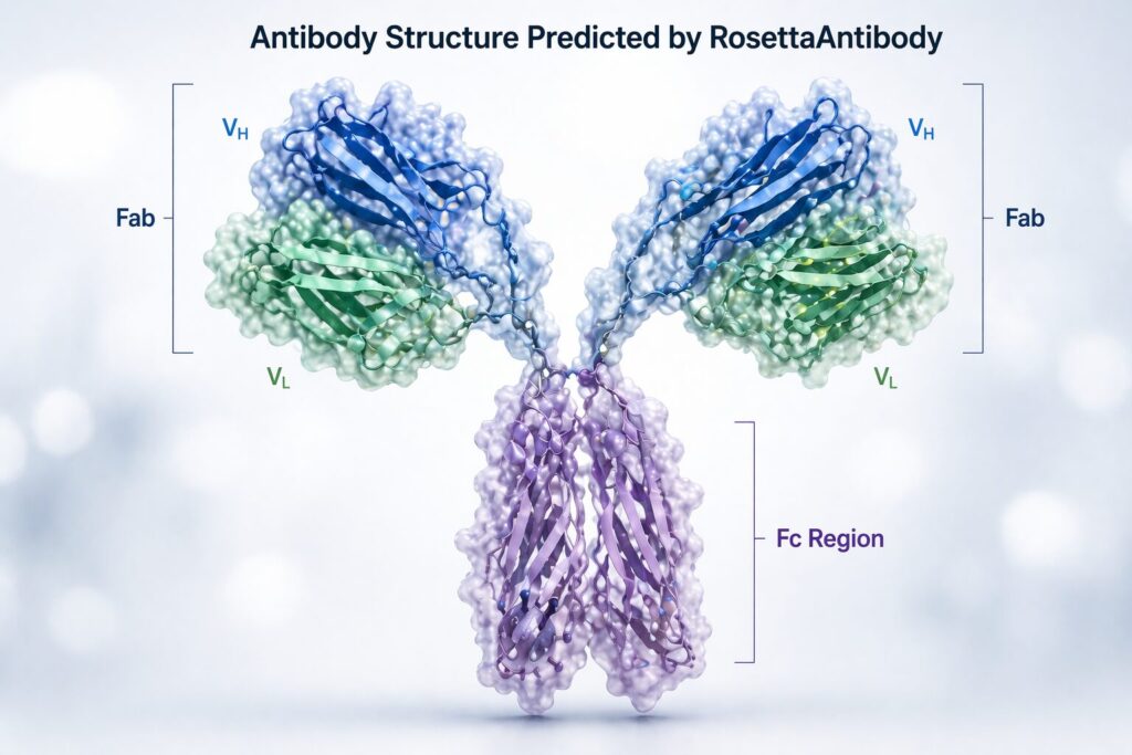 Antibody structyre predicted by RosettaAntibody
