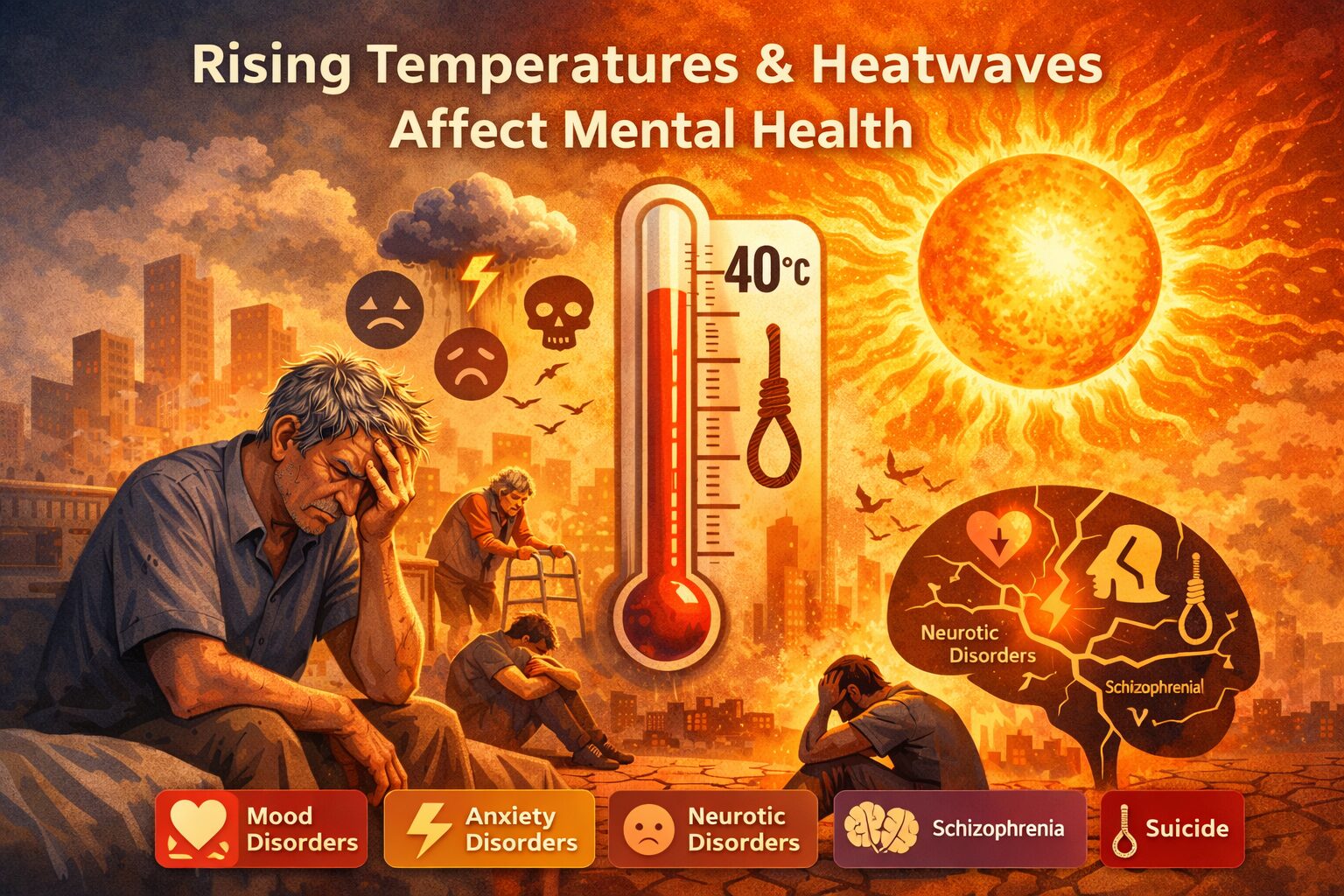 Rising Temperatures and Heatwaves may affect our mental health