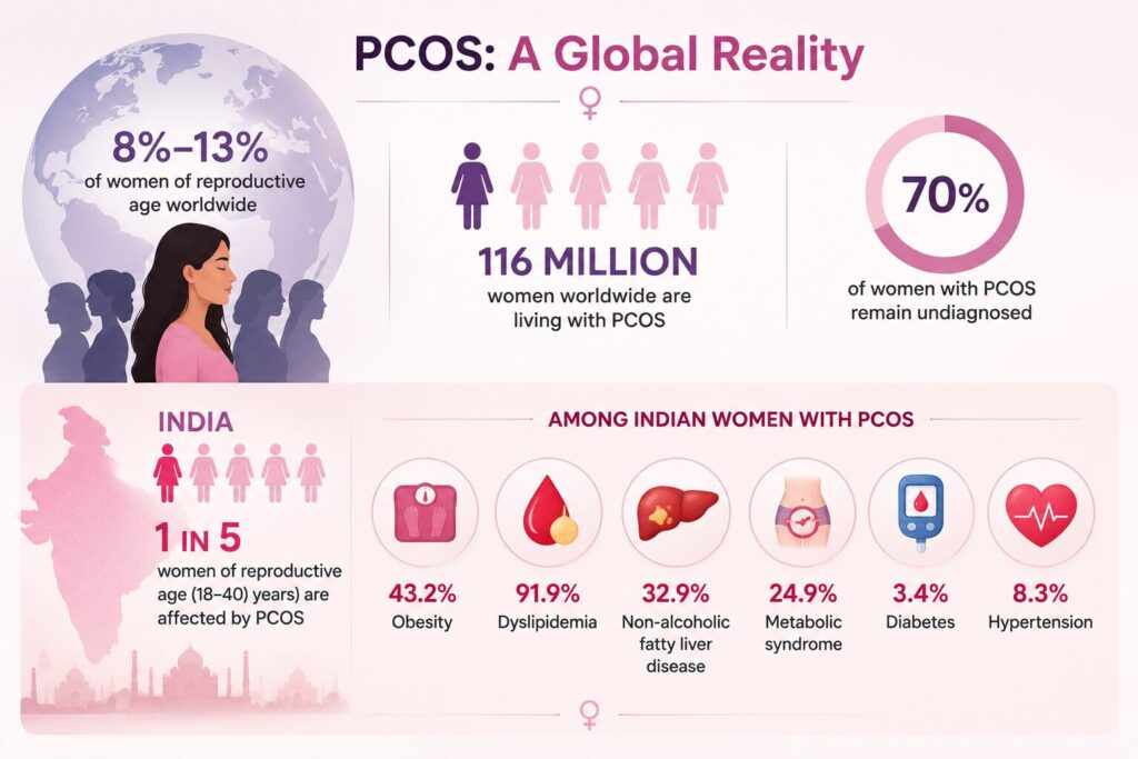 Myo-Inositol and Folic Acid: A Safe and Effective Treatment for PCOS-Related Infertility World-wide stats of PCOS