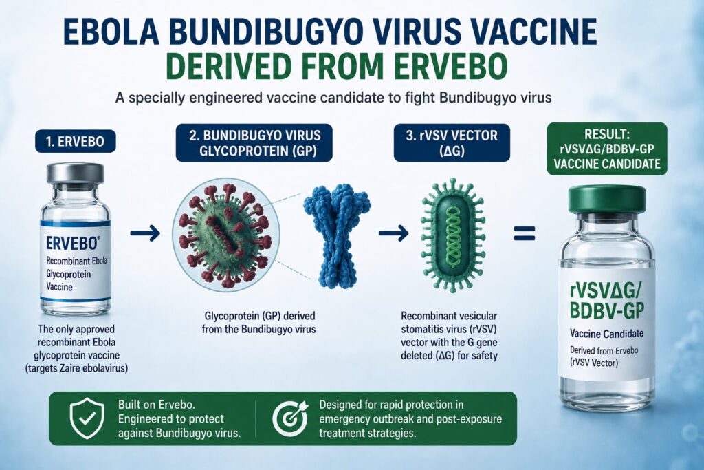 Ebola Bundibugyo virus vaccine is derived from Ervebo