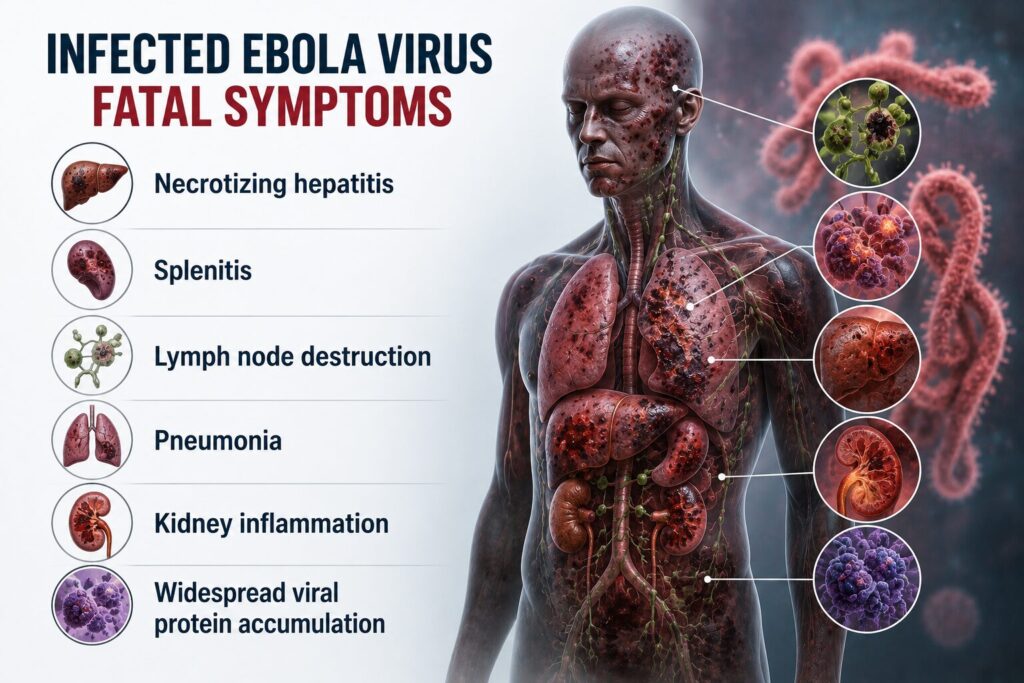Fatal Symptoms of Ebola Bundibugyo virus infection