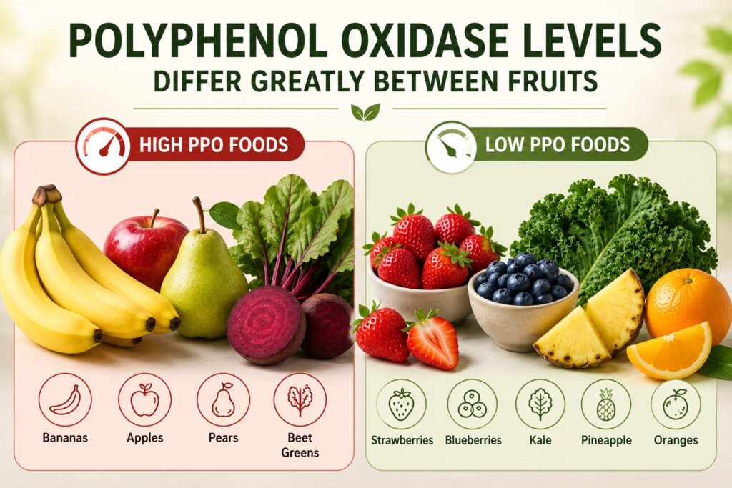 Banana smoothies may reduce flavanol benefits of berries Low & High Polyphenol oxidase level food