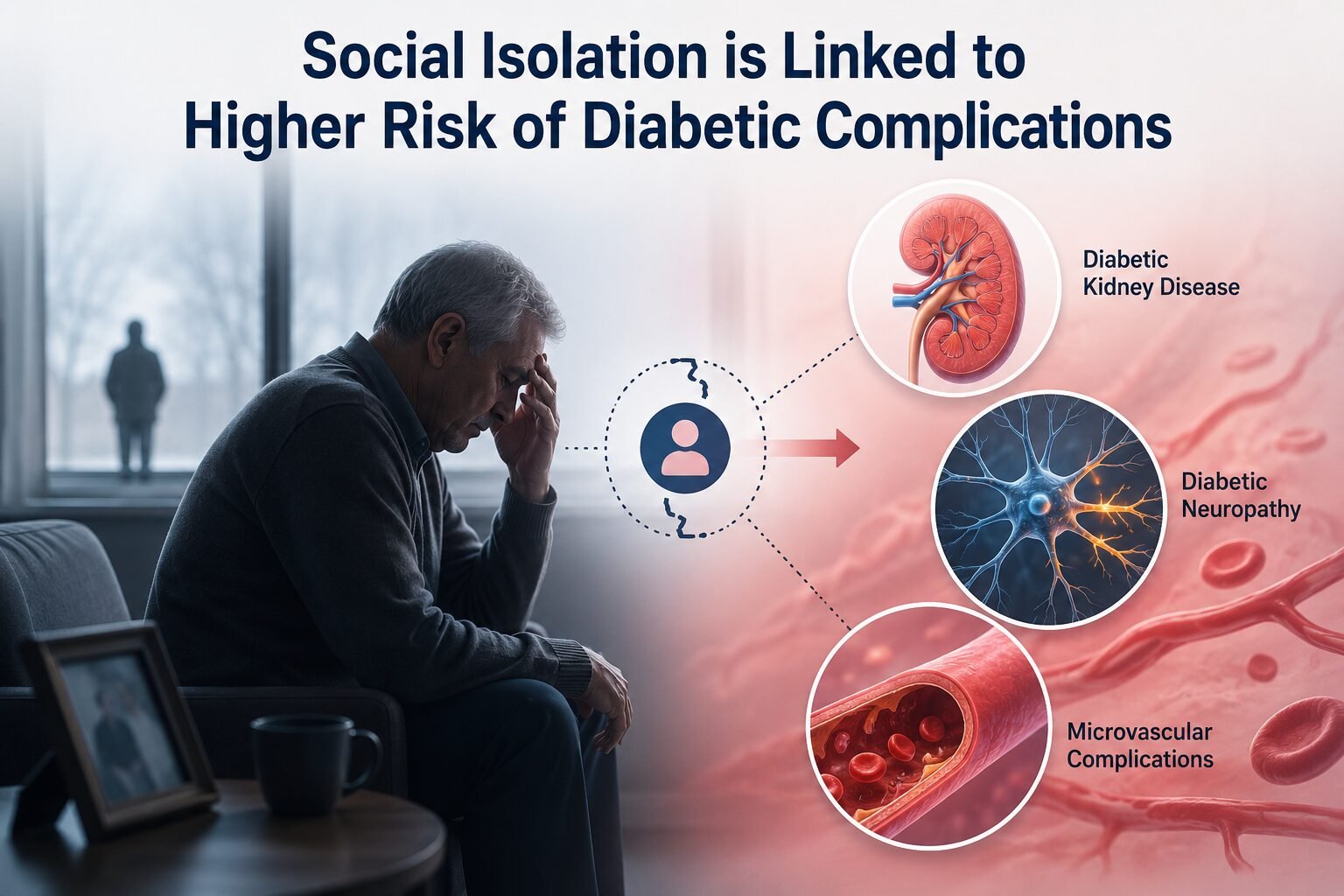 Social isolation is linked to higher risk of complications in patients with Type 2 Diabetes chatgpt image jul 26, 2026, 06 57 06 pm