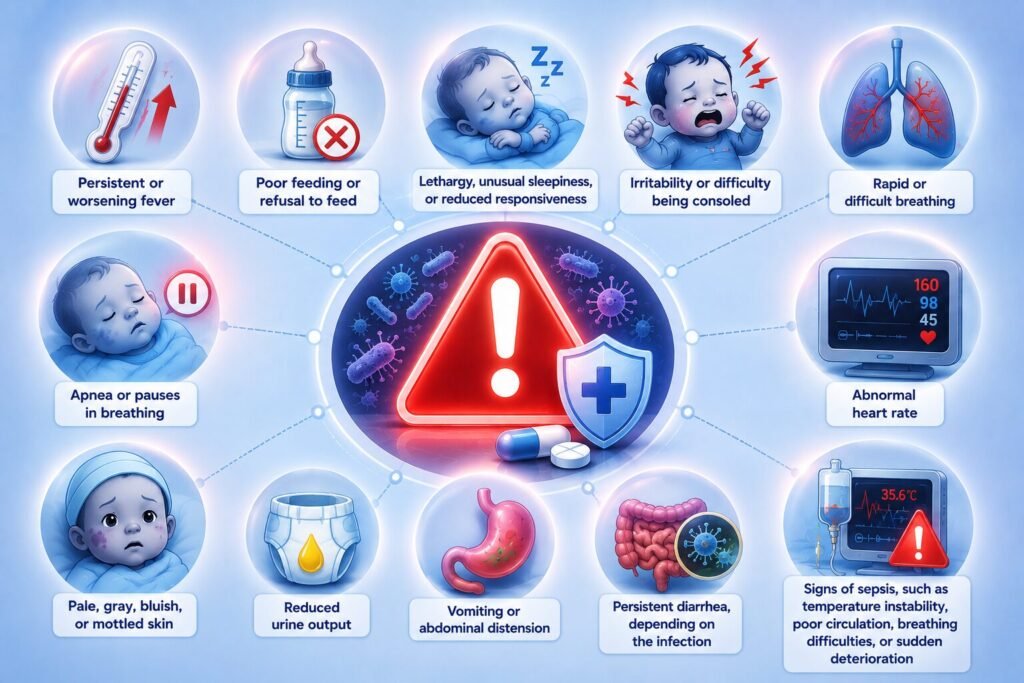 Symptoms of sepsis in Preterm Infants