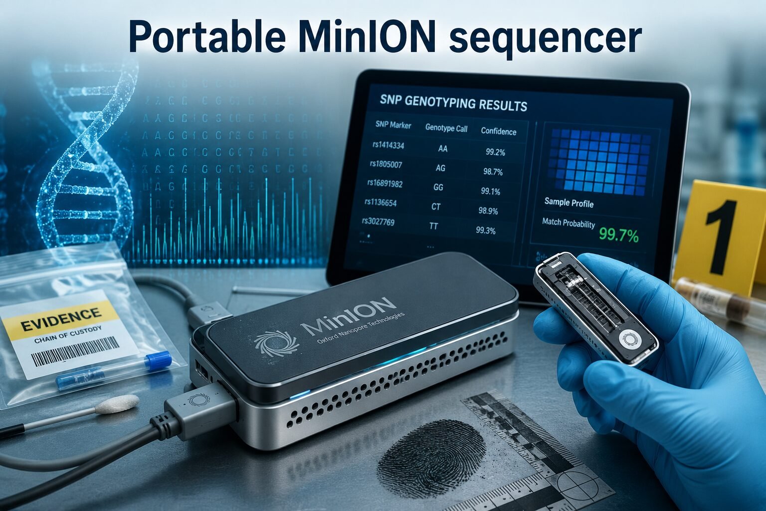 Portable Oxford Nanopore MinION for Forensic SNP Genotyping and DNA identification Portable Oxford Nanopore MinION