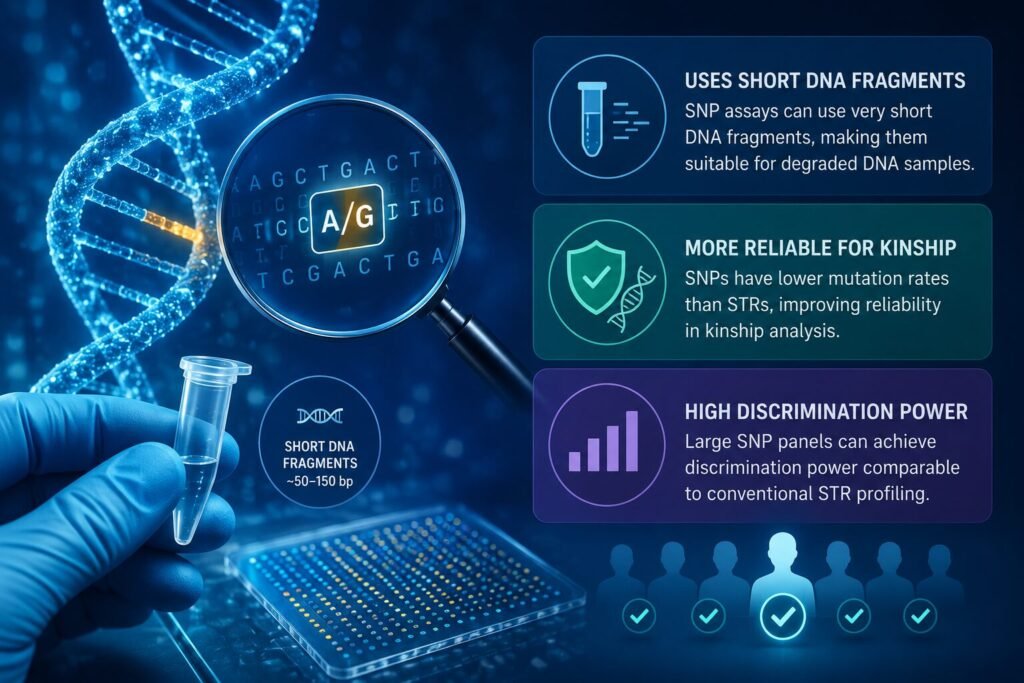 Portable Oxford Nanopore MinION for Forensic SNP Genotyping and DNA identification Advantages of SNPs in forensic investigations