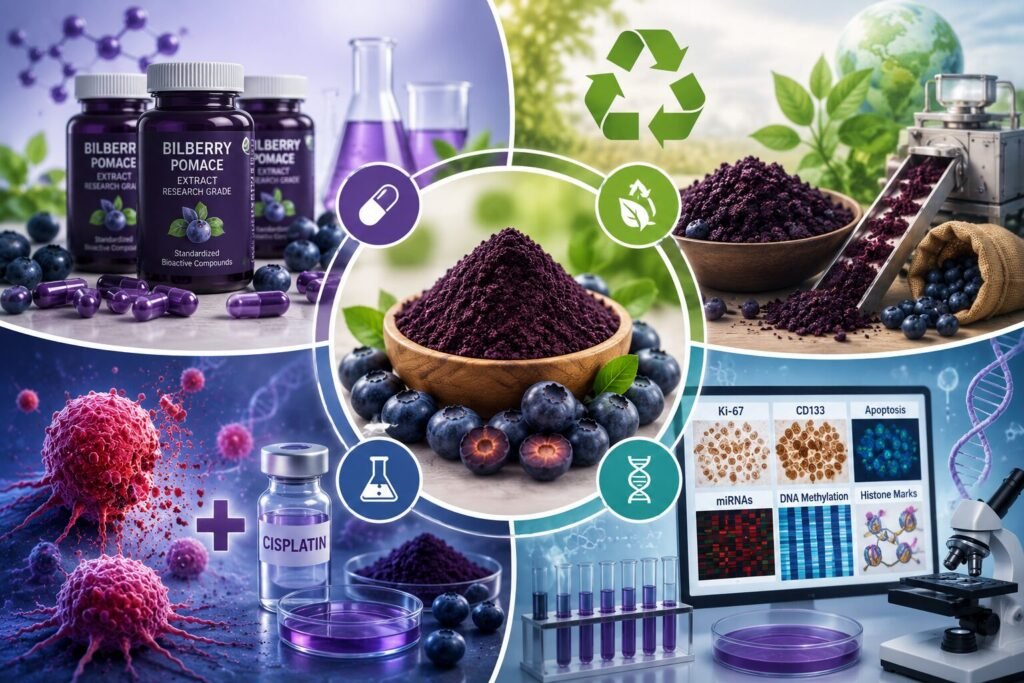 Application of Bilberry Pomace extract